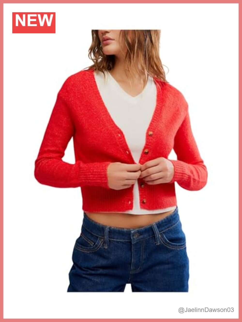 Free People School Girl Cardi V-Neck Long Sleeve Ribbed Knit Cardigan